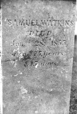 Samuel Watkins 1780 1855 Find A Grave Memorial