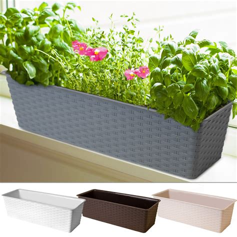 Dura muchísimos años con tan solo poca agua y un lugar soleado para vivir. Maceta para balcón Jardinera colgante para plantas flores 50 x 18,5 x 14cm | eBay