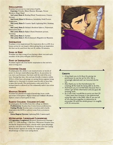 8 Best Critical Role Character Sheets Images On Pinterest Pathfinder