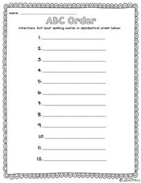 September abc order check out this fantastic activity that helps students practice putting words in order the words in alphabetical order. 1000+ images about 2nd Grade Reading Ideas on Pinterest | Officer buckle and gloria, Nonfiction ...
