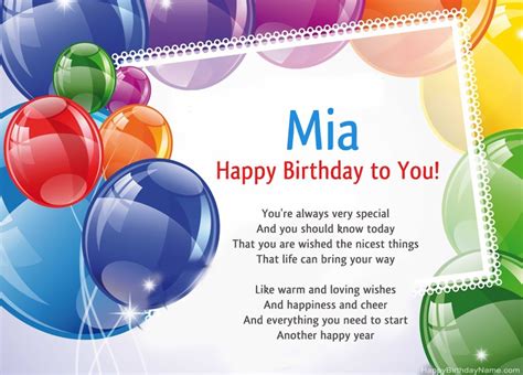 14 Happy Birthday Mia Images Ailynabeeha