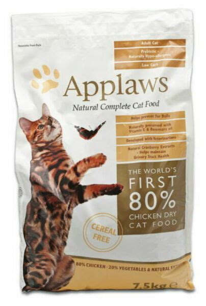 Zoobio recommends natural cat food brands. Applaws Complete Cat Dry Food Adult 80 Chicken 7.5 Kg 360 Meals 100 Natural for sale online | eBay