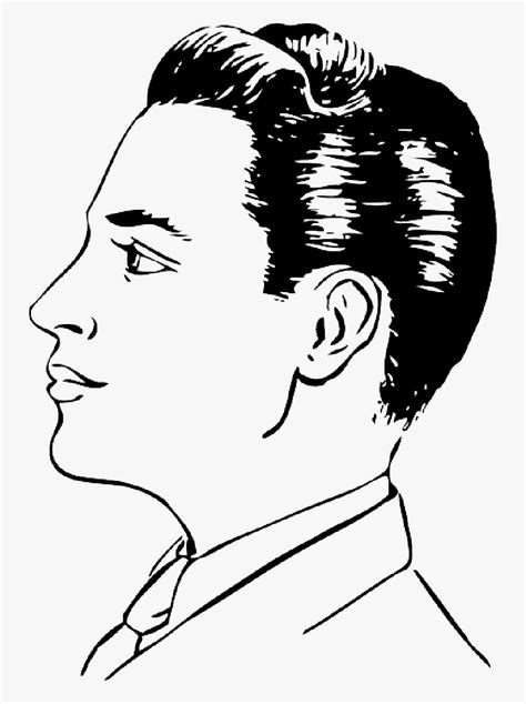 Profile Clipart Side View Face Man Drawing Free