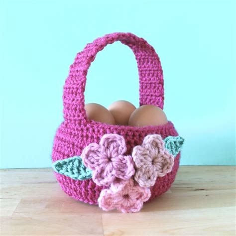 Crochet Easter Basket Colour And Cotton Easter Crochet Patterns Crochet Easter Basket
