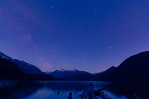 The Night Sky Over Ross Lake In The North Cascades Oc 6000x4000