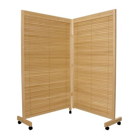 Oriental Furniture Room Dividers 2 Panel Natural Folding Indoor Privacy