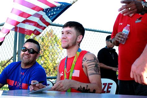 Olympic Boxer Nico Hernandez Attends First Home Football Game Fusion By Onemaize Media
