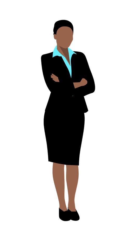 Download Free Illustrations Of Woman Business African American Standing Suit Corporate
