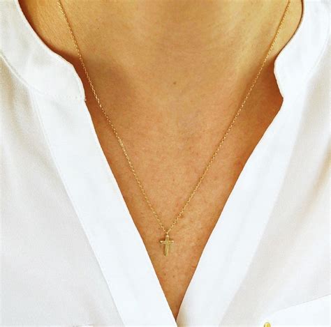 Best Etsy Gold Cross Necklace For Women Etsyhunt