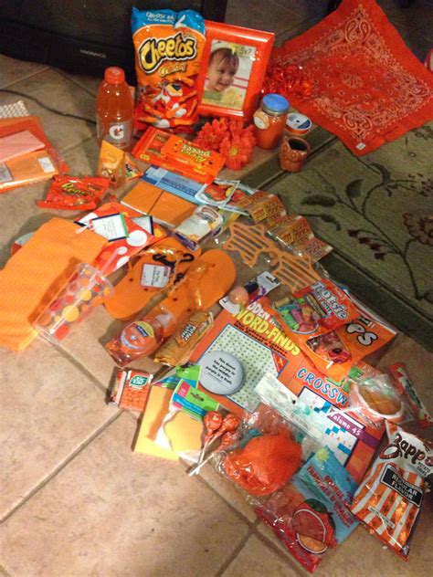 orange t ideas for orange you glad t bag halloween care packages themed t