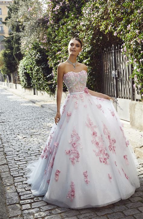 Colorful Embroidered Wedding Dress