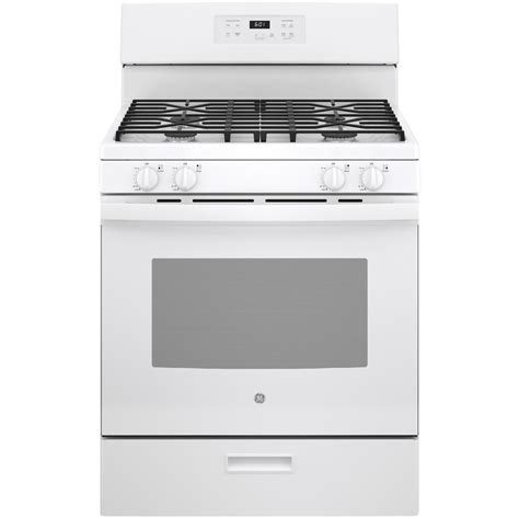 Ge 30 In 48 Cu Ft Gas Range In White Jgbs61dpww The Home Depot