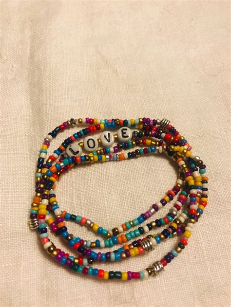 Personalized Custom Made Bead Bracelet Name Bracelet Etsy