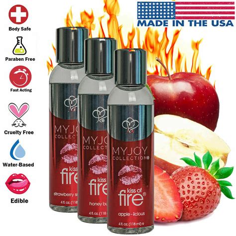 4 5oz kiss of fire warming massage oil edible flavored body lotion oral foreplay ebay