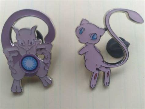 Official Pokemon 2 Pin Set Mew And Mewtwo From The Hidden Fates Pin