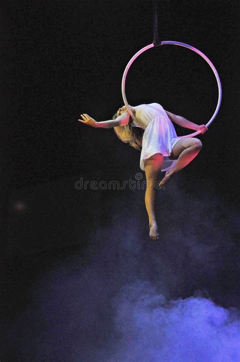 Female Aerialist Performing Show Editorial Stock Image Image Of
