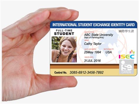 Isec Is A High Quality Full Color Photo Id Card That Real Student Id