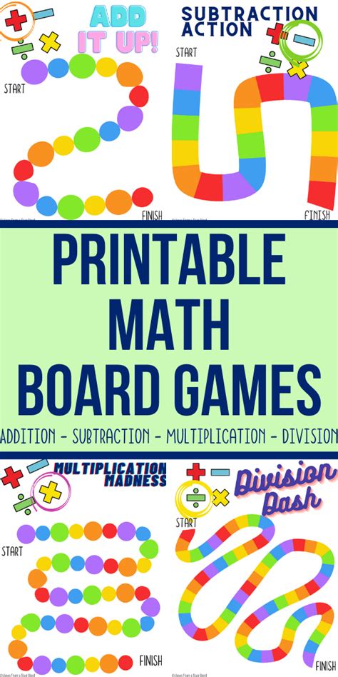 Board gaming, as abstract and mathematical as it can seem on the outside, is dependent upon story, too. These printable math board games include an addition ...