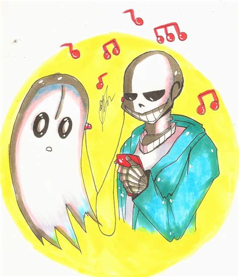 Napstablook And Sans Just Chillin X3 With Music By Kennaknight6 On