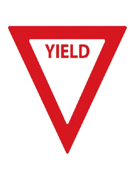 Yield Traffic Sign Template Education World