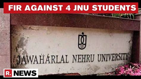 Delhi Fir Filed Against 4 Jnu Students Over Vandalism In Library Youtube