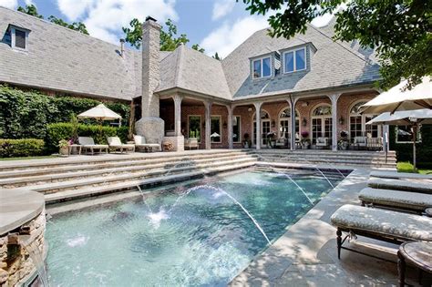 Pool And Backyard Fusch Architects Dallas French Country Houses