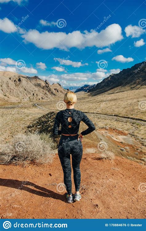 Girl In A Tracksuit In Valley Of Fire State Park Nevada United States