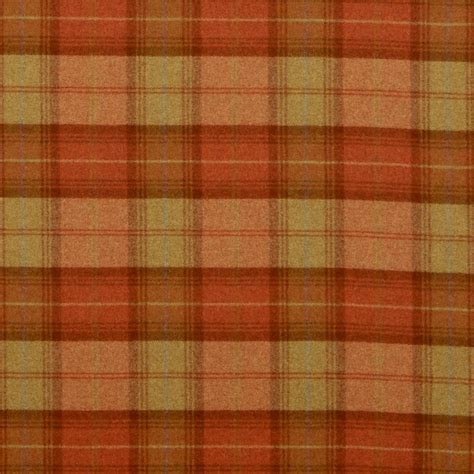 Woodford Plaid Fabric Burntorange Dhigwp308 Sanderson Highland