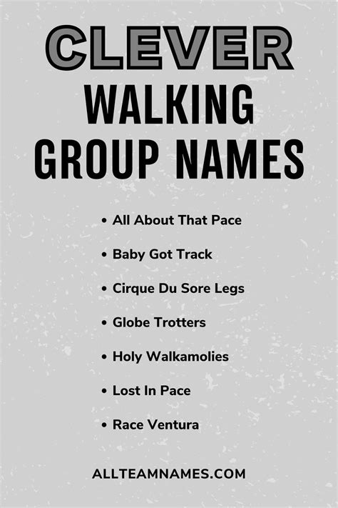 147 Walking Team Names To Step Up Your Game