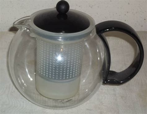 Vintage 1970s Bodum Glass Coffee French Press Teapot Infuser Denmark