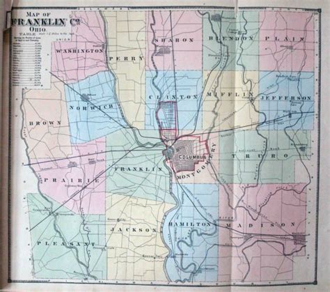 Caldwells Atlas Of Franklin Co And Of The City Of Columbus Ohio From