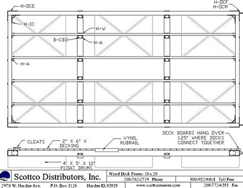 This is a floating dock that's easy to make and works beautifully. Wood Marine Dock Plan Kits