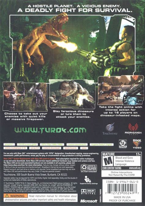 Turok 2008 Xbox 360 Box Cover Art Mobygames