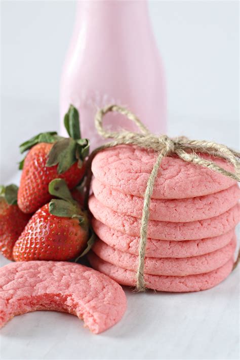 Light And Fluffy Strawberry Cookies My Heavenly Recipes