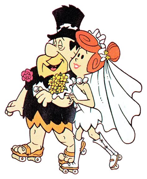 Fred And Wilma S Wedding On Skates Flintstones And The Spin Offs Pinterest Cartoon