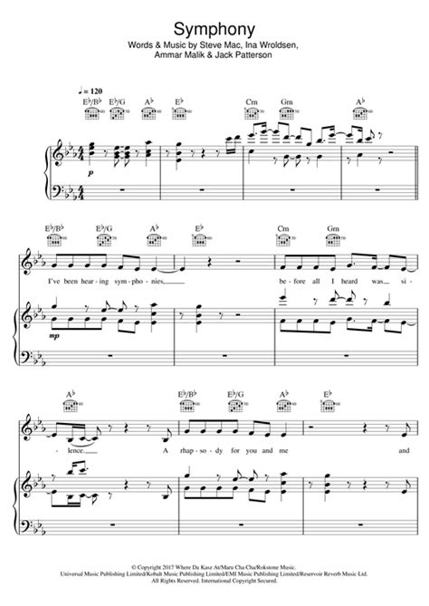 Clean Bandit Symphony Feat Zara Larsson Sheet Music Pdf Notes