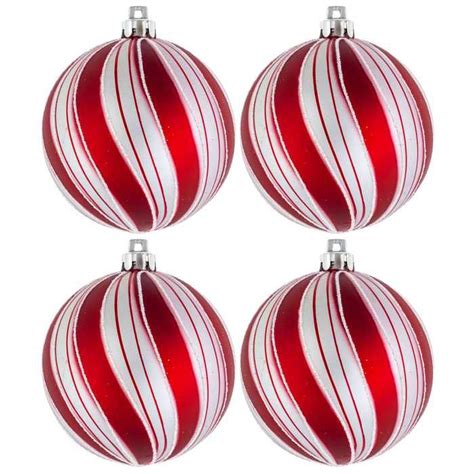 30 Red And White Christmas Balls Decoomo