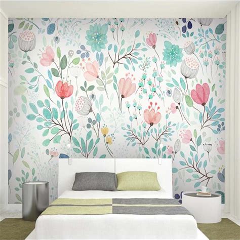 Watercolor 3d Floral Wallpaper Mural Fresh Small Flowers Wall Murals