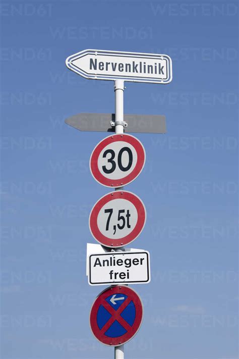 Germany Traffic Signs Stock Photo