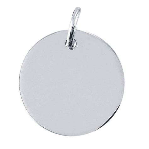 Sterling Silver Flat Round Charm
