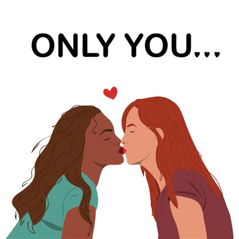 20 Young Interracial Lesbian Couple Love Kissing Pics Illustrations
