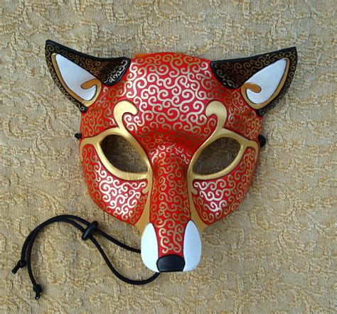 Venetian Fox Mask Handmade Leather Mask Fox Mask Leather Mask