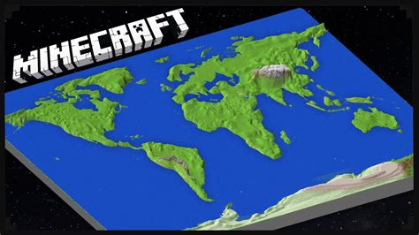 The Earth In Minecraft 195 Scale Youtube