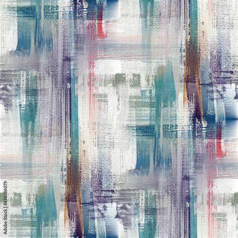 Seamless Canvas Texture Good Mood Painting Modern Art Made With Blue