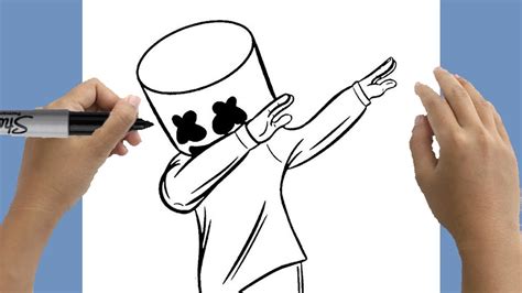 HOW TO DRAW MARSHMELLOW DABBING DRAWING STEP BY STEP ART O CLOCK YouTube