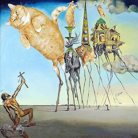 Salvador Dali “the Temptation Of Stantony To Adopt Another Cat