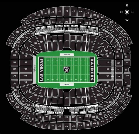 Allegiant Stadium Seating Chart Las Vegas Raiders Stadium Seatgraph