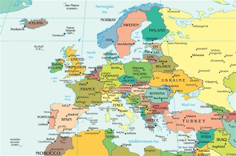 Carte Europe Villes Images Et Plans Arts Et Voyages