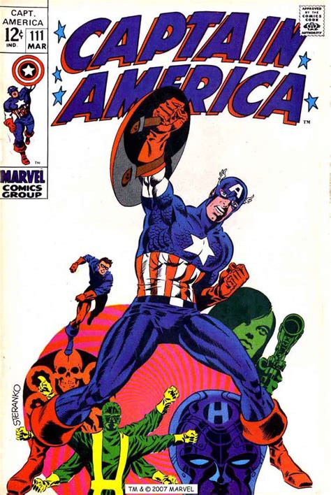 1971) art by john romita sr. Captain America #111 - Jim Steranko art & cover (top 10 ...