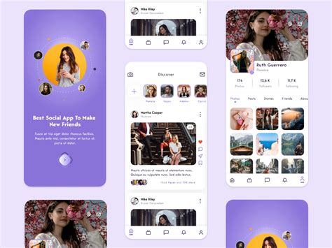 awesome social media app ui design search by muzli